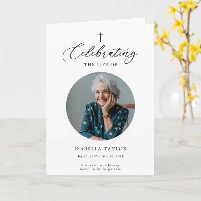 Programme de service de photo commémorative Christ (Fleur jaune)