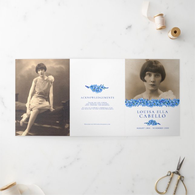 Programme de services funéraires bleu oublier-moi  (Extérieur)