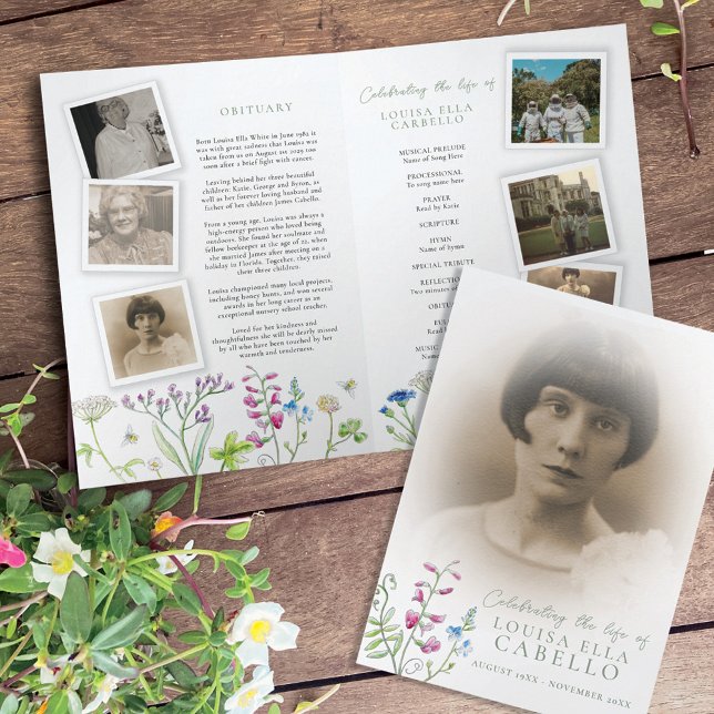 Programme de services funéraires Photos d'abeilles (Créateur téléchargé)