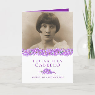 Programme de services funéraires violet oubliés