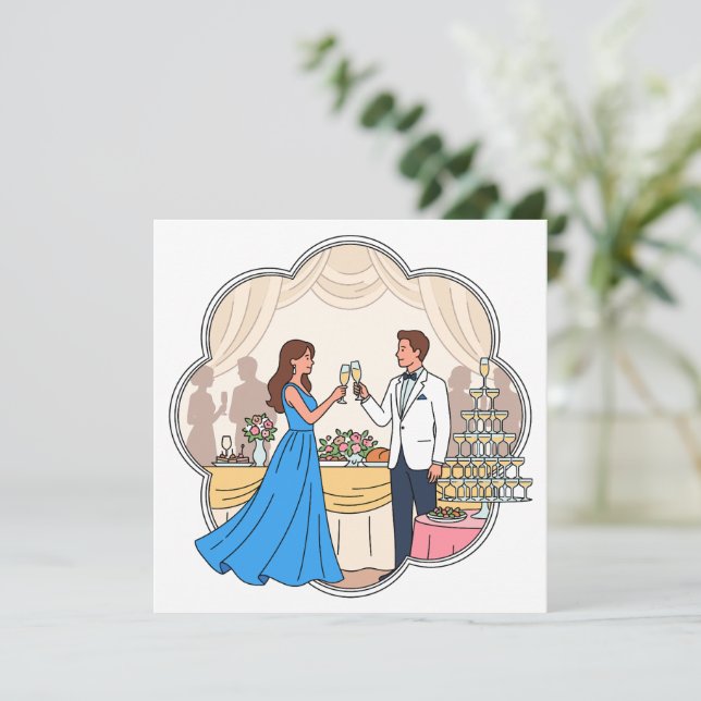 Programme de Toast de Mariage Fantaisiste - Couple (Debout devant)