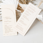 Programme de Wedding<br><div class="desc">Designed to coordinate with the "Arches Minimum" Wedding Invite Collection. To change details,  click "détails". To move the text or change the size,  font,  or color,  click "Edit using Design Tool". View the collection link on this page to see all of the matching items in this beautiful design.</div>