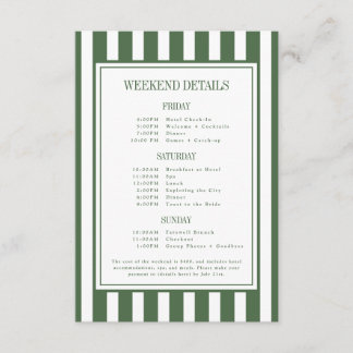 Programme de week-end d'enterrement de vie de jeun