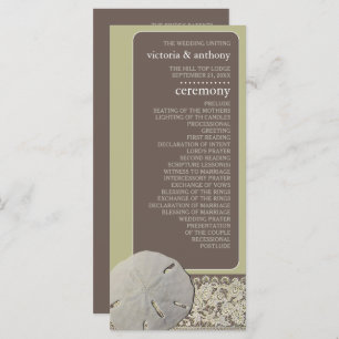 Programme Dentelle de sable, Mariage de plage Vintage