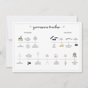 Programme des Groomsmen Wedding Day Timeline of Ev