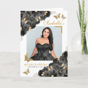 Programme des papillons Tiara de Quinceanera Noir 