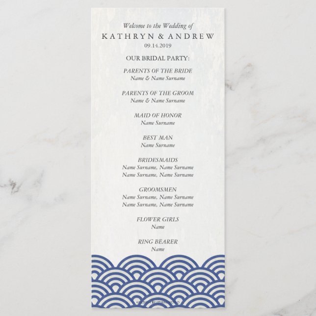 Programme des vagues de Seigaiha japonais/Ordre de (Devant)