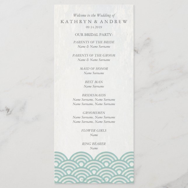 Programme des vagues de Seigaiha japonais/Ordre de (Devant)