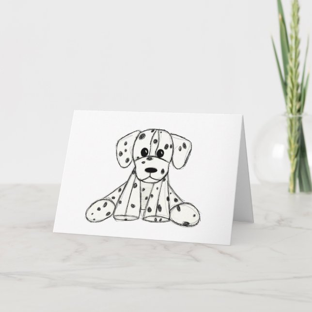 Programme Dessin simple de contour de chien en peluche dalma (Devant)