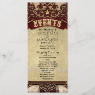Programme d'événements de mariage de cirque de car