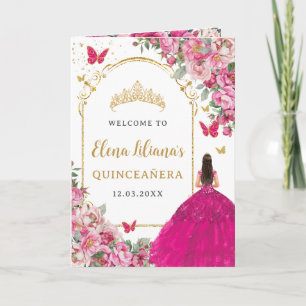 Programme d'événements de Padrinos Fuchsia Or Quin