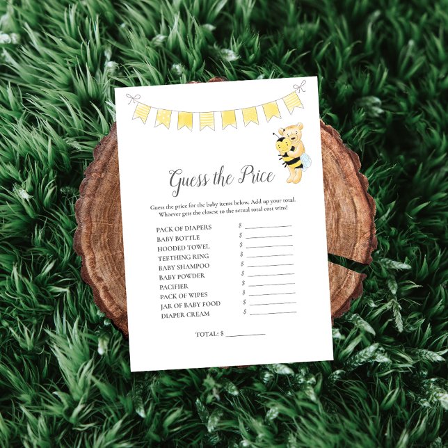 Programme Devinez Le Prix Jeu Garçon Teddy Bear Card (Créateur téléchargé)