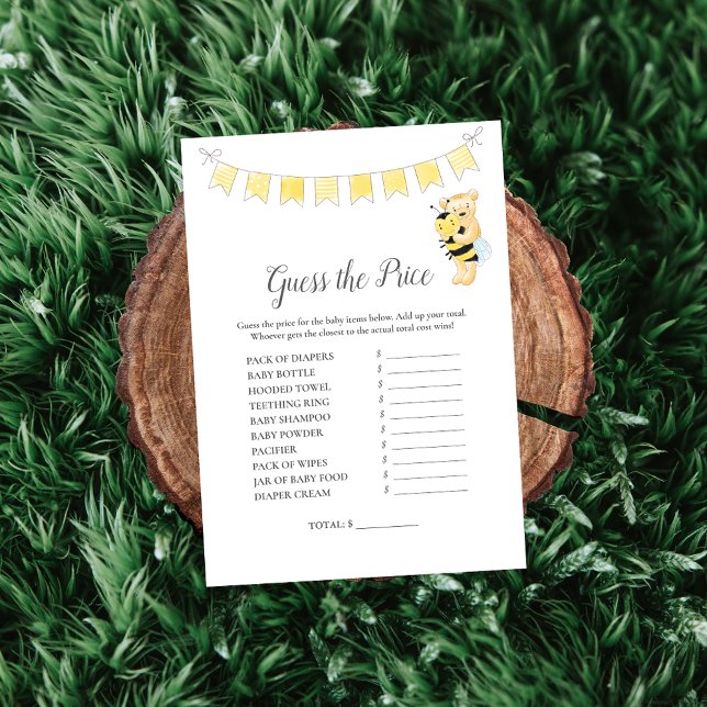 Programme Devinez Le Prix Jeu Girl Teddy Bear Card (Créateur téléchargé)