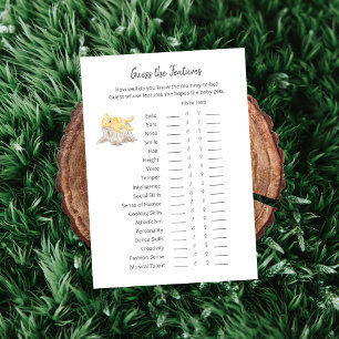 Programme Devinez Les Caractéristiques Jeu Teddy Bear Card