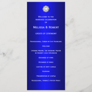 Programme Diamants et perles Mariage bleu