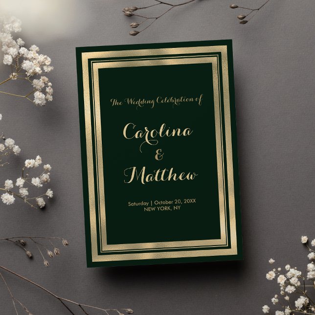 Programme d'or vert de la forêt moderne géométriqu (Geometric modern forest green gold Program )