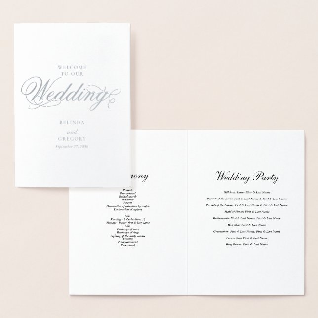 Programme d'ordre de service du Mariage d'huile d' (Affichage)