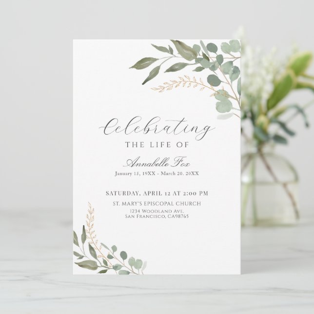 Programme D'Ordre De Service Funéraire D'Eucalyptu (Debout devant)