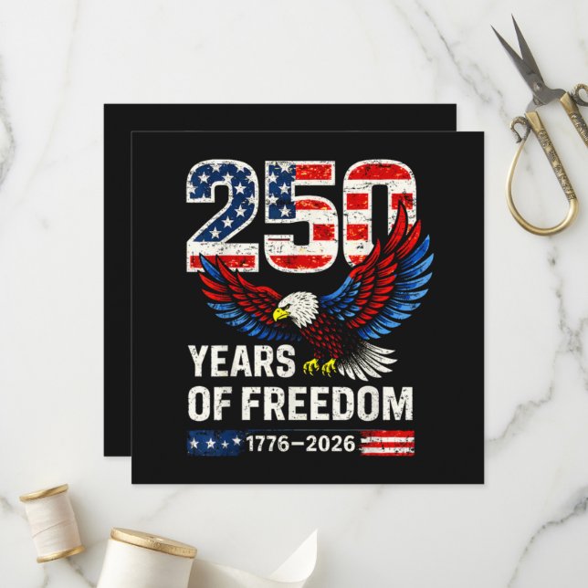 Programme drapeau américain 250e anniversaire américain (Devant/Arrière en situation)