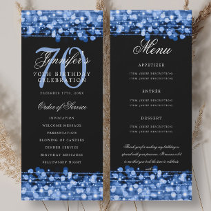 Programme du 70e anniversaire Menu Bleu Marine+Rem