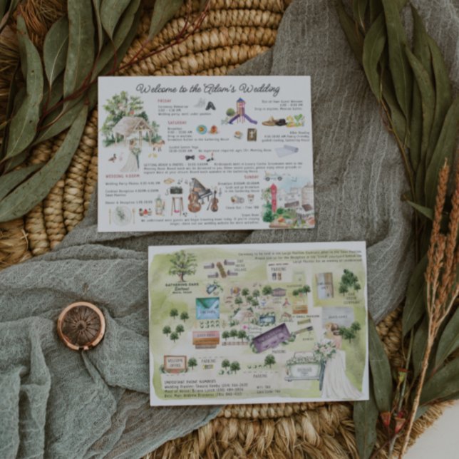 Programme du week-end de mariage | Gathering Oaks  (Créateur téléchargé)