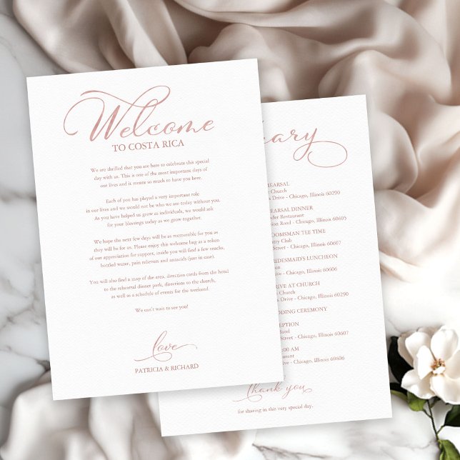 Programme du week-end de mariage Lettre d'accueil  (Créateur téléchargé)