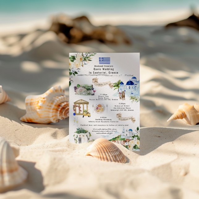 Programme du week-end de mariage | Santorin Grèce (Créateur téléchargé)