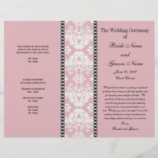 Programme Dusty Rose White Mariage damassé
