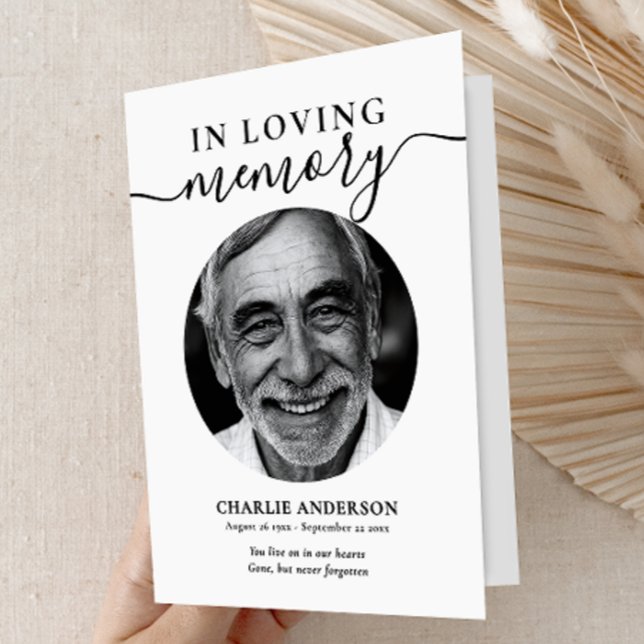 Programme Écriture Élégante En Mémoire Photo Mémorial (Créateur téléchargé)