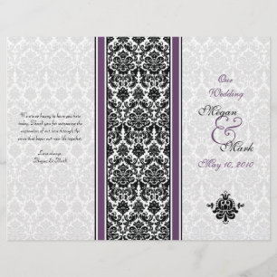 Programme Eggplant Purple Mariage damassé