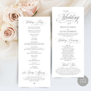 Programme Élégance classique Script, Cérémonie Mariage