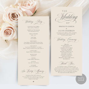 Programme Élégance classique Script, Cérémonie Mariage