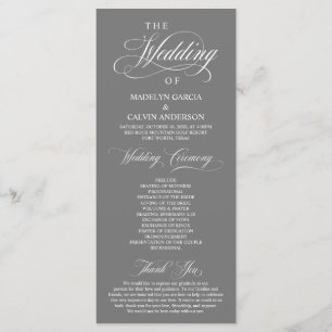 Programme Élégance classique Script noir, Cérémonie Mariage