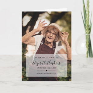 Programme Élégant 2 Photo Celebration of Life Folded Program