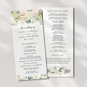 Programme Elégant Blush Gold Floral Mariage