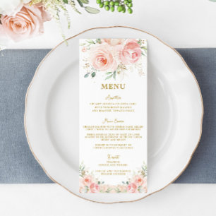 Programme Elégant Blush Rose Floral Gold Fête des mariées Me