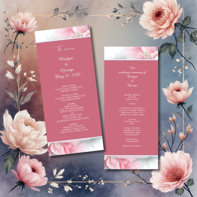 Programme Elégant cadre rose floral douce Pastel mariage lum (Créateur téléchargé)