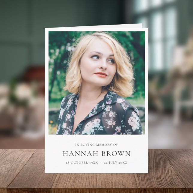 Programme Élégant enterrement | Ordre minimal de service (Créateur téléchargé)