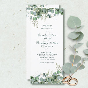 Programme Elégant Eucalyptus Sage Mariage botanique vert