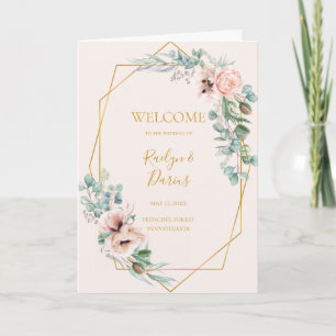 Programme Élégant flou Mariage Plier Pastel