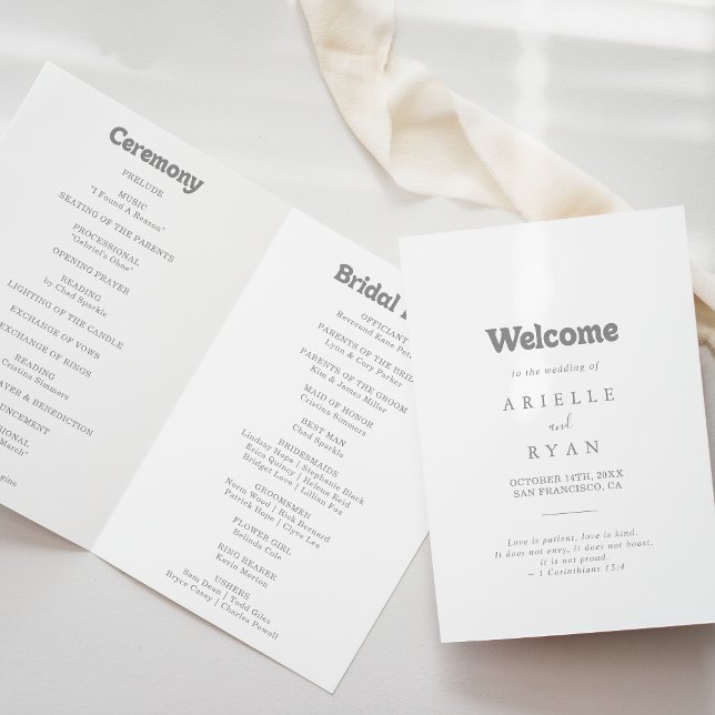 Programme Élégant Formel Minimal Plié Mariage (Créateur téléchargé)