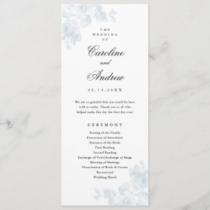 Programme Élégant Mariage Vintage