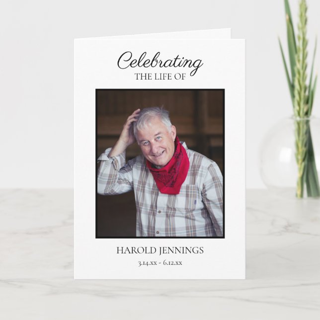 Programme Élégant mémorial funéraire photo (Devant)