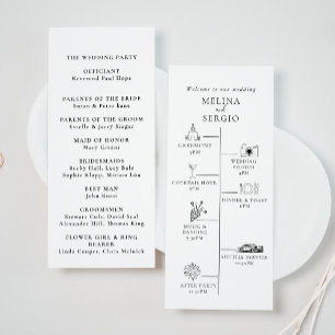 Programme Élégant minimaliste calligraphie Mariage