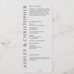 Programme Élégant moderne fumée Mariage noir