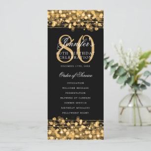 Programme élégant pour 80e anniversaire Or avec Me