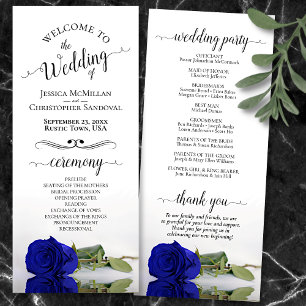 Programme Elégant Royal Blue ou Rose Cobalt Mariage romantiq