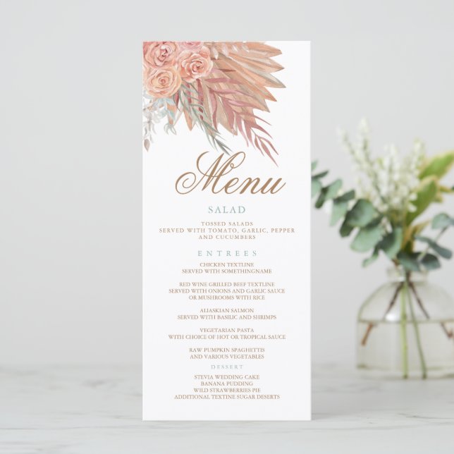 Programme Elégant stylish bohème terre cuite pampas herbe (Debout devant)