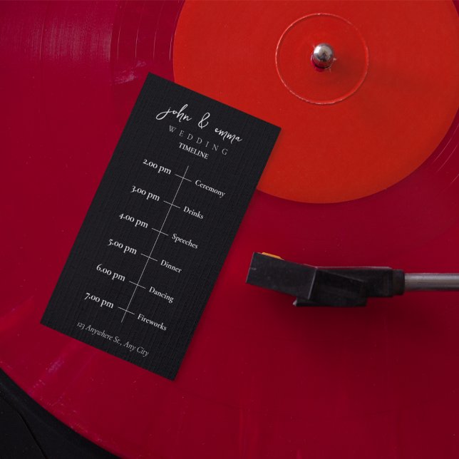 Programme Elégant thème Mariage noir et blanc (Créateur téléchargé)