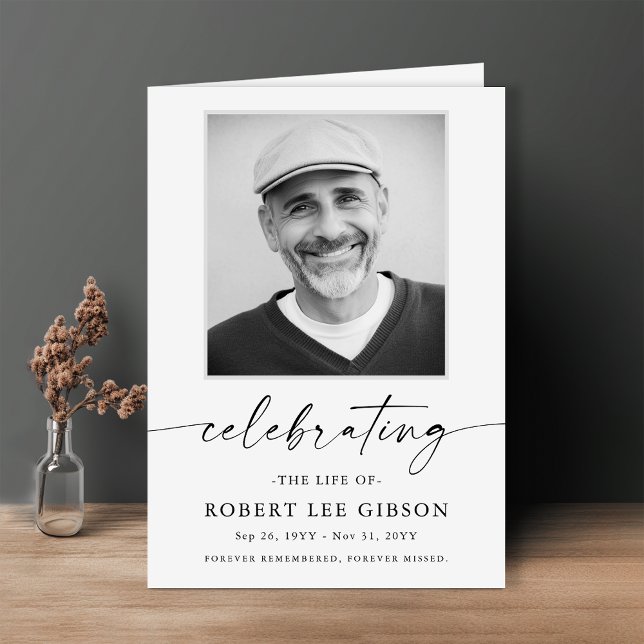 Programme Élégante nécrologie funéraire Ordre de service Pho (Créateur téléchargé)